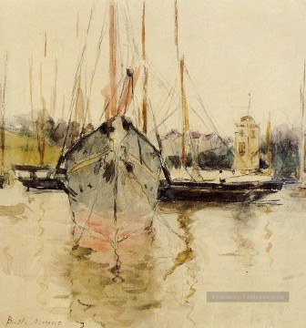 Paysage du quai œuvres - Entrée des bateaux dans la médina de l’île de Wight Berthe Morisot